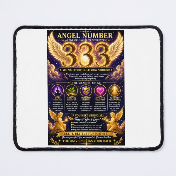 Item preview, Angel Number 333 Divine Guidance Spiritual Design designed and sold by HiteshArt111.