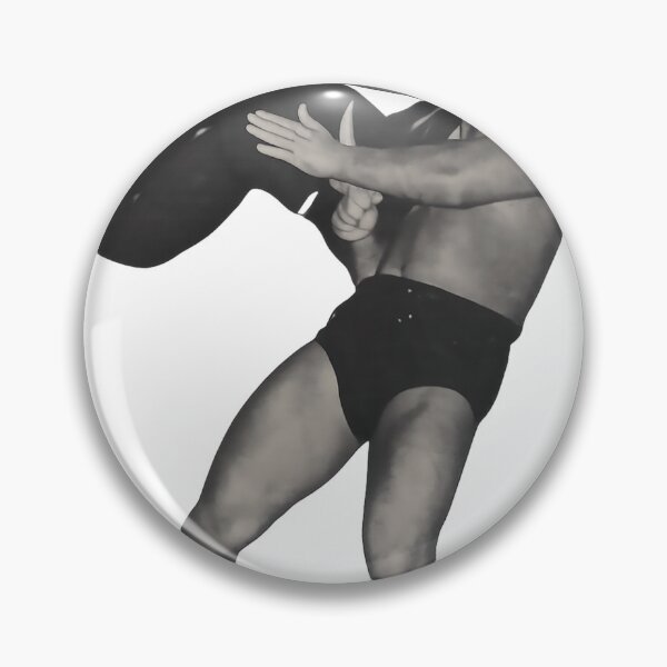 Item preview, Vintage Wrestling Action – Mid-Air Kick Black and White designed and sold by PIXEL POP DESIGNS - Beyond the Norm!.