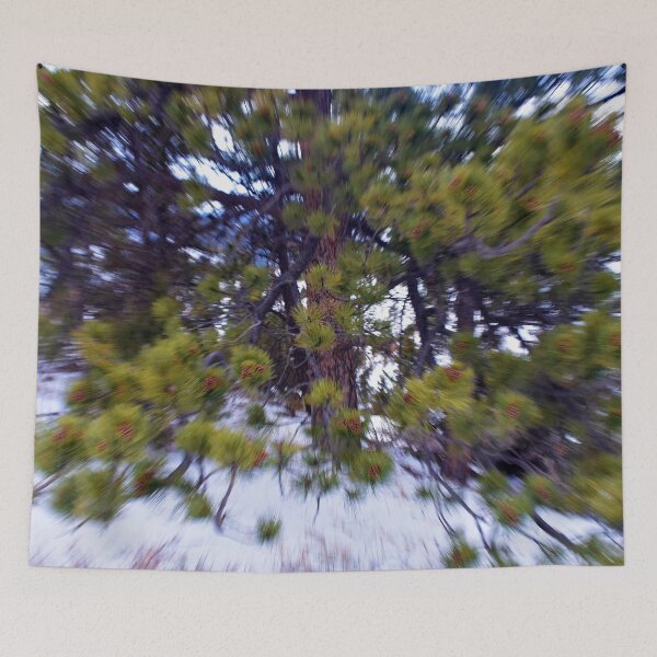 Item preview, Zoom Burst Pine Tree Motion Blur Winter Dream designed and sold by KillNFuel.