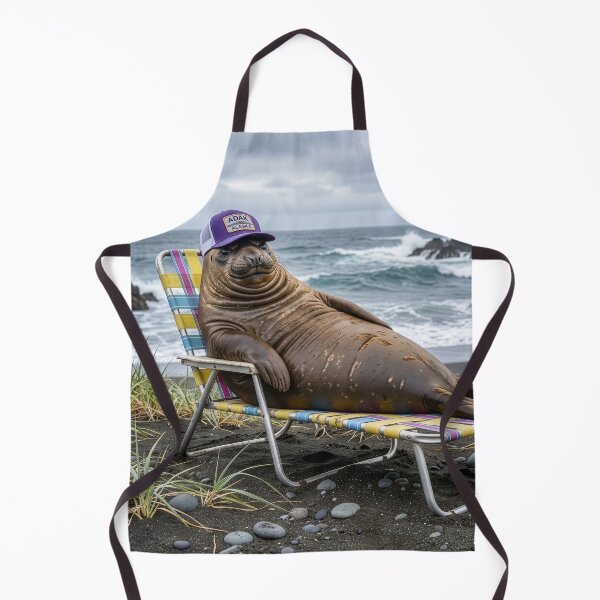 Item preview, Elephant Seal Lounges on the Shore of Adak Island designed and sold by Tridentulus.