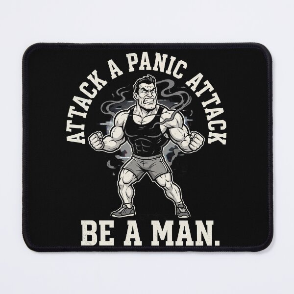 Item preview, Attack a Panic Attack (Gym Bro Irony Design) designed and sold by Chartreuse Unicorn.