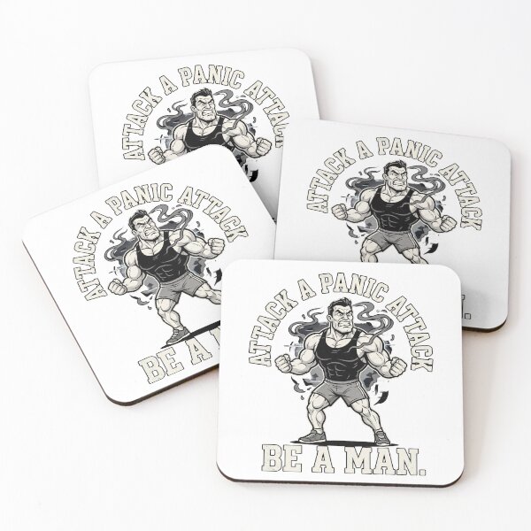 Item preview, Attack a Panic Attack (Gym Bro Irony Design) designed and sold by Chartreuse Unicorn.