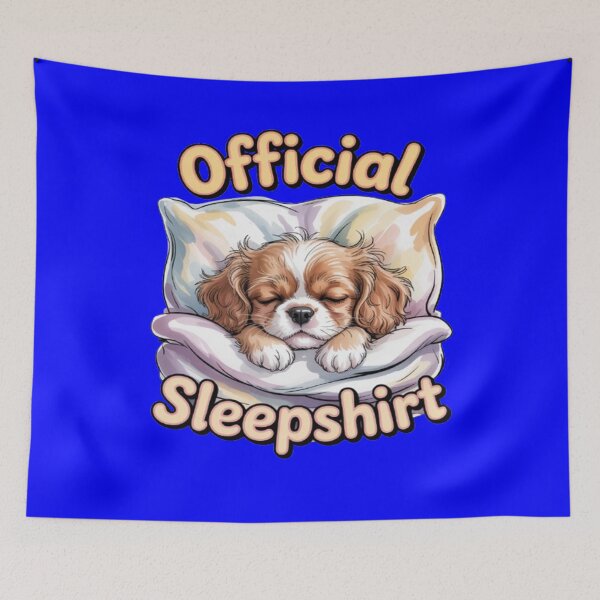 Item preview, Humorous King Charles Puppy Art Design Official Sleepshirt designed and sold by fantasticdesign.