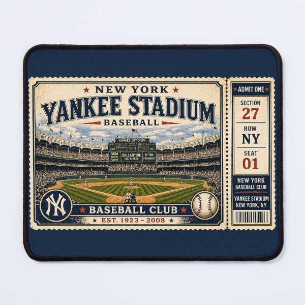 Item preview, New York Baseball Vintage Ticket Stub Old Stadium Design designed and sold by GhostDawgs.