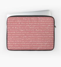 Pride and Prejudice Quotes Laptop Sleeve