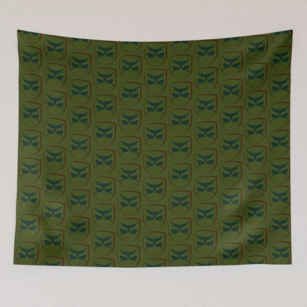 Item preview, minimalist black design of wolves head with eagle designed and sold by geekmania48.