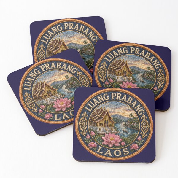 Item preview, Luang Prabang, Laos – Temple, Mekong & lotus ornament designed and sold by Girih.