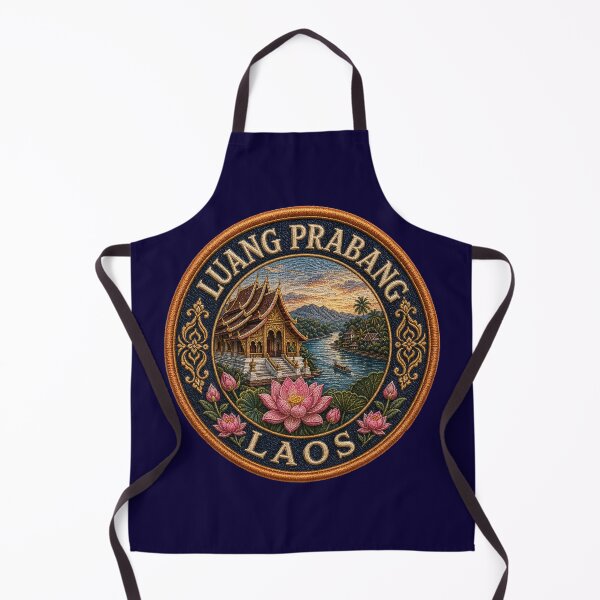 Item preview, Luang Prabang, Laos – Temple, Mekong & lotus ornament designed and sold by Girih.