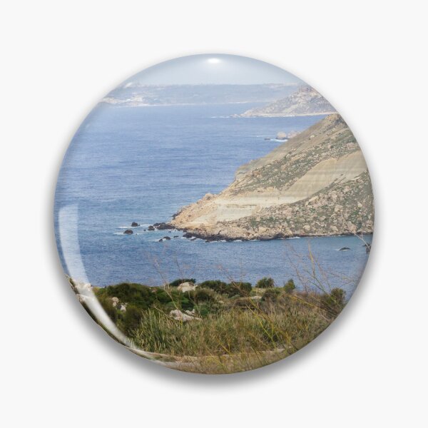 Item preview, Scenic Coastal Cliffs and Winding Path Overlooking Calm Blue Sea on a Cloudy Day designed and sold by Nmallia.