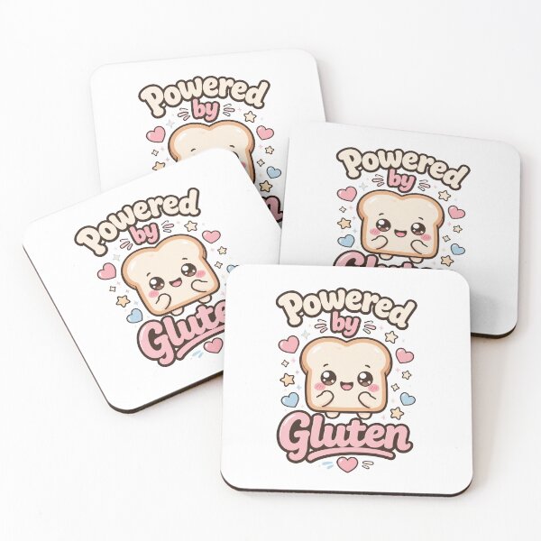 Item preview, Powered by Gluten Kawaii Bread Cute Funny Bakery love heart designed and sold by HOODYBUDSTYLES.