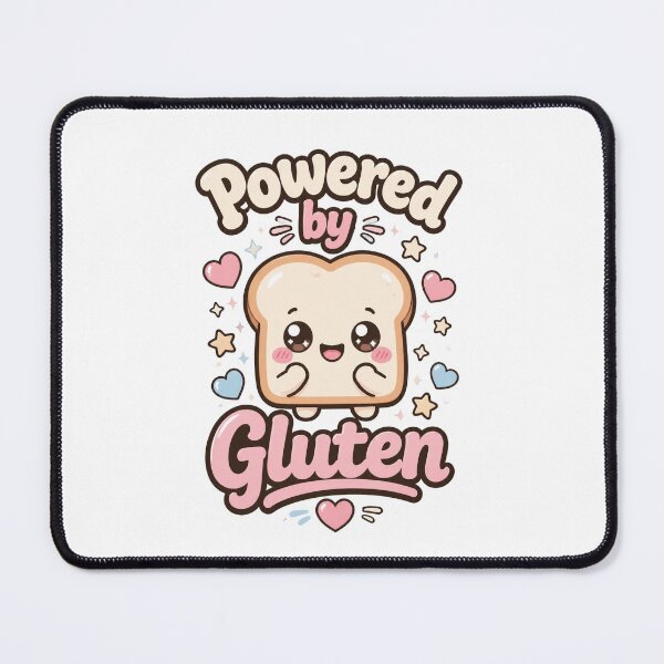 Item preview, Powered by Gluten Kawaii Bread Cute Funny Bakery love heart designed and sold by HOODYBUDSTYLES.