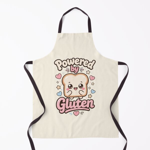Item preview, Powered by Gluten Kawaii Bread Cute Funny Bakery love heart designed and sold by HOODYBUDSTYLES.