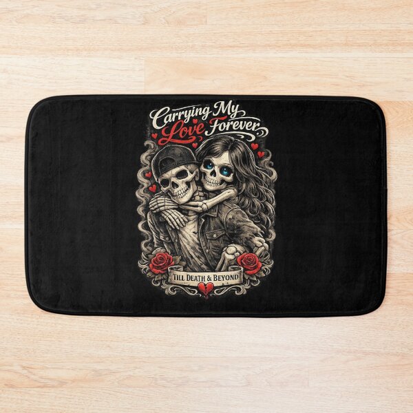 Item preview, Skeleton Couple Carrying My Love Forever Art designed and sold by LOLKart.