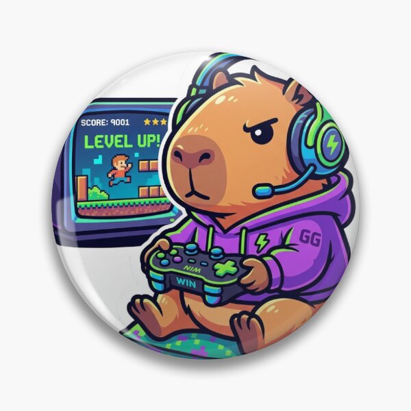 Item preview, Gamer Capybara Playing Video Games designed and sold by LambeLab.