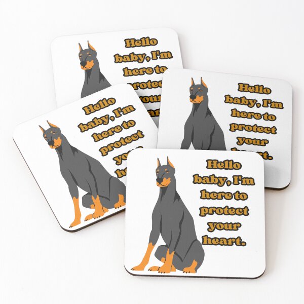 Item preview, doberman design with cute phrase designed and sold by geekmania48.