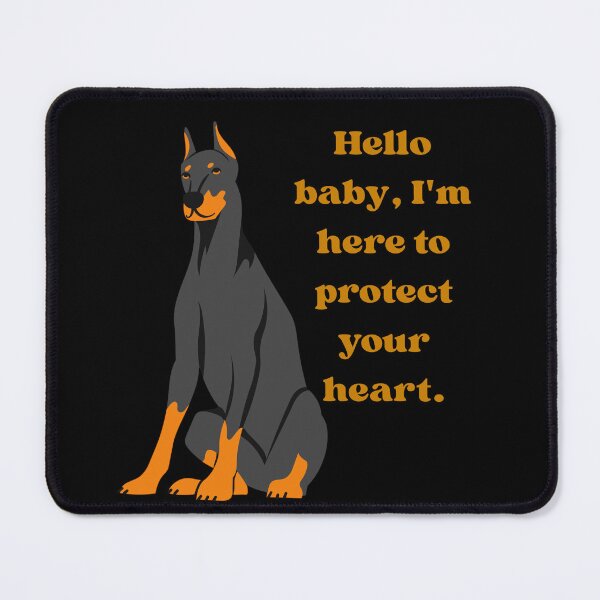 Item preview, doberman design with cute phrase designed and sold by geekmania48.