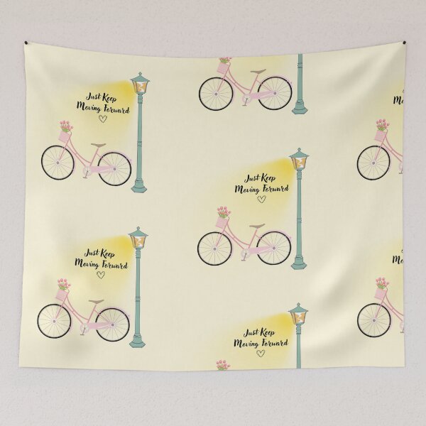 Item preview, Motivational Bicycle Quote Aesthetic Illustration designed and sold by Cutethings3.