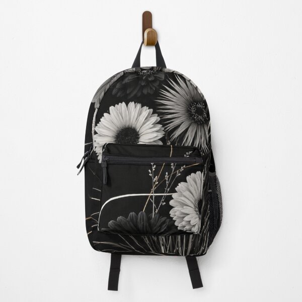 Item preview, Red Accent Daisy Floral on Black designed and sold by ArtbyValks.
