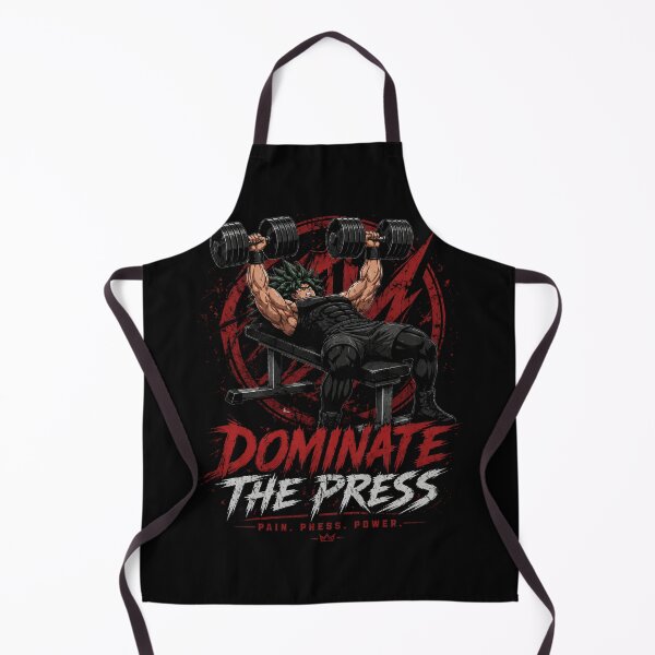 Item preview, Dominate the Press – Brutal Anime Bench Workout Power Lifting Design designed and sold by Inner Flame Studio.
