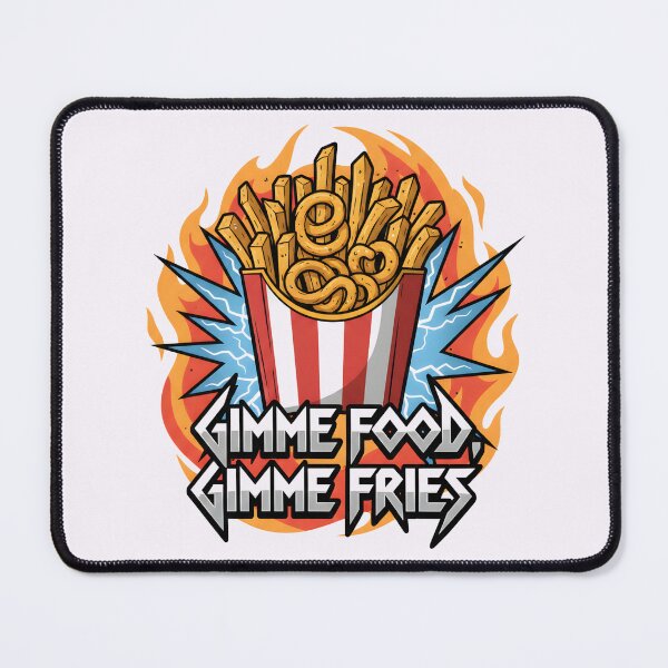 Item preview, Gimme Food Gimme Fries Rock Fries Lover Tee designed and sold by Fanverse Merchandise.