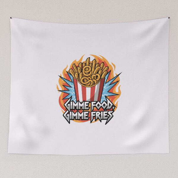 Item preview, Gimme Food Gimme Fries Rock Fries Lover Tee designed and sold by Fanverse Merchandise.