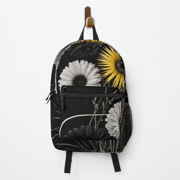 Item preview, Yellow Accent Daisy Floral on Black designed and sold by ArtbyValks.