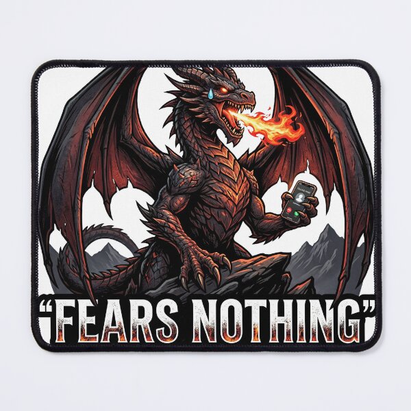 Item preview, Fears Nothing, Avoids Phone Calls (Funny Dragon Meme) designed and sold by Chartreuse Unicorn.