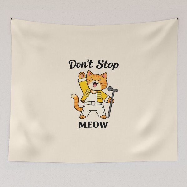 Item preview, Funny Cat Rock Star Singer Meow Music Tee designed and sold by Fanverse Merchandise.