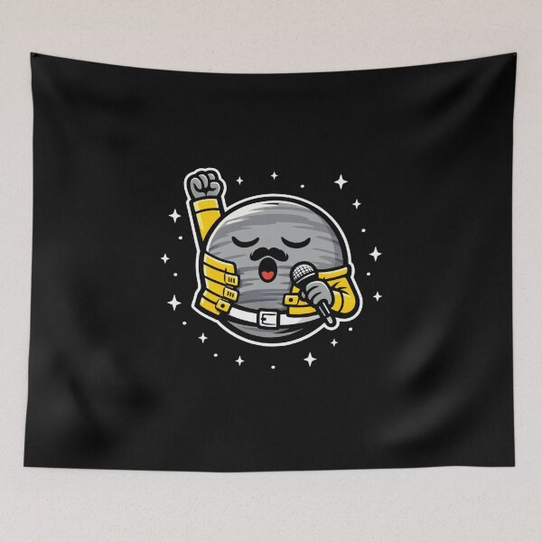 Item preview, Cute Singing Planet Freddie Parody | Funny Space Rock Star Cartoon | Music Lover Gift Tee designed and sold by Fanverse Merchandise.