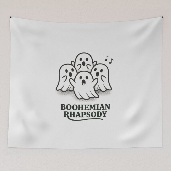Item preview, Ghost Humor Boohemian Rhapsody Funny Halloween Music Shirt designed and sold by Fanverse Merchandise.