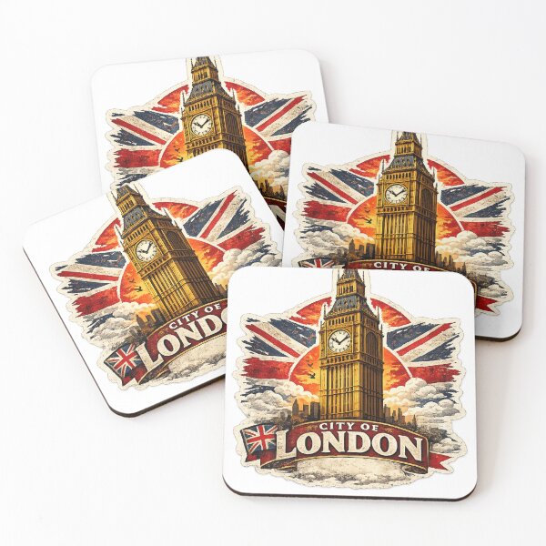 Item preview, City of London Big Ben Vintage British Flag Design designed and sold by GarnerSupplyCo.