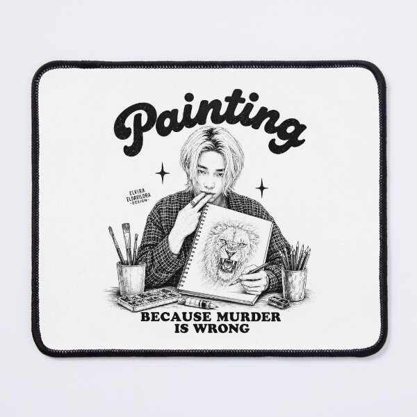 Item preview, Hyunjin 황현진 (Stray Kids) | Painting because murder is wrong designed and sold by Eldavilora.