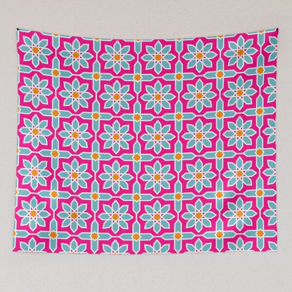 Item preview, Modern Mediterranean moroccan mosaic pattern, magenta, designed and sold by findlost.