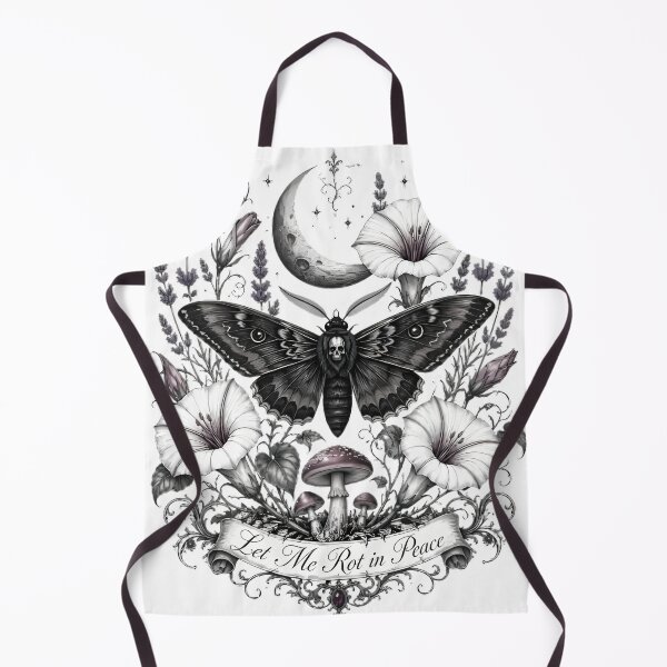 Item preview, Let Me Rot in Peace – Gothic Death Moth Botanical (Dark Academia) designed and sold by Yujanne.