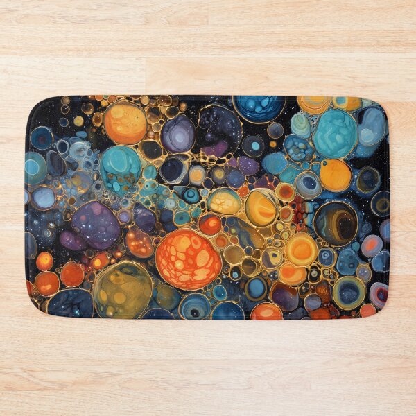 Item preview, Vibrant Golden Outlined Cosmic Cell Art designed and sold by LuminousFoundry.