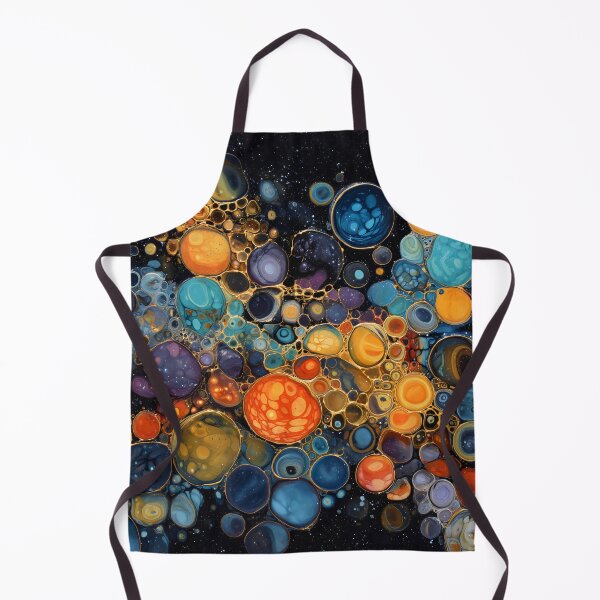 Item preview, Vibrant Golden Outlined Cosmic Cell Art designed and sold by LuminousFoundry.