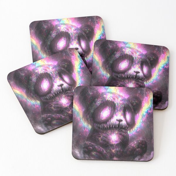 Item preview, Cosmic Horror Teddy Bear  Dark Gothic Haunted Plush with Glowing Eyes and Nebula Colors designed and sold by DonaldWaltersxx.