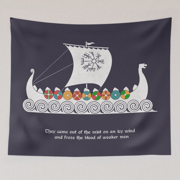 Item preview, The Viking Longboat (Coloured Version) designed and sold by Medieval Steward Designs.