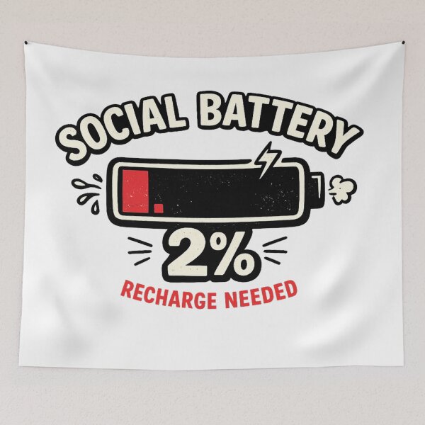 Item preview, Social Battery 2% designed and sold by dreameroriginal.