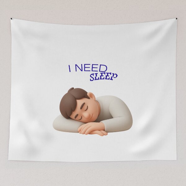 Item preview, I Need Sleep – Cute Relaxing Minimal Design designed and sold by MoodPrintsShop.