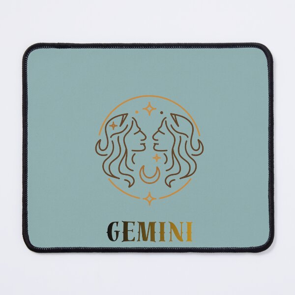 Item preview, Gemini Zodiac Sign Gold Minimalist Art - Celestial Twins designed and sold by SaturnStudioart.