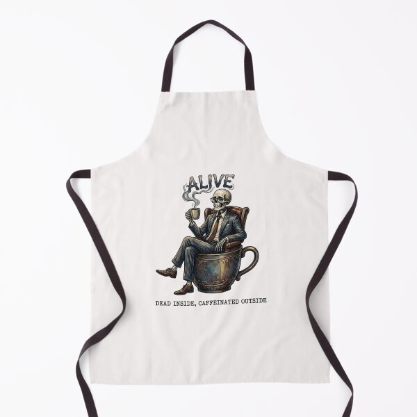Item preview, Dead Inside Caffeinated Outside Skeleton Coffee art designed and sold by Andreza NativeHue Oficial.