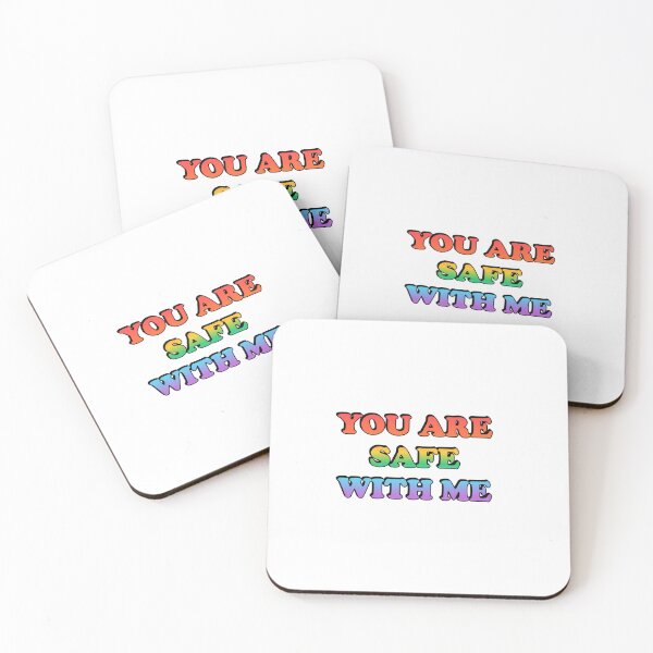 Item preview, You are safe with me - gay ally - LGBT safe space designed and sold by Inspirationmotivation.