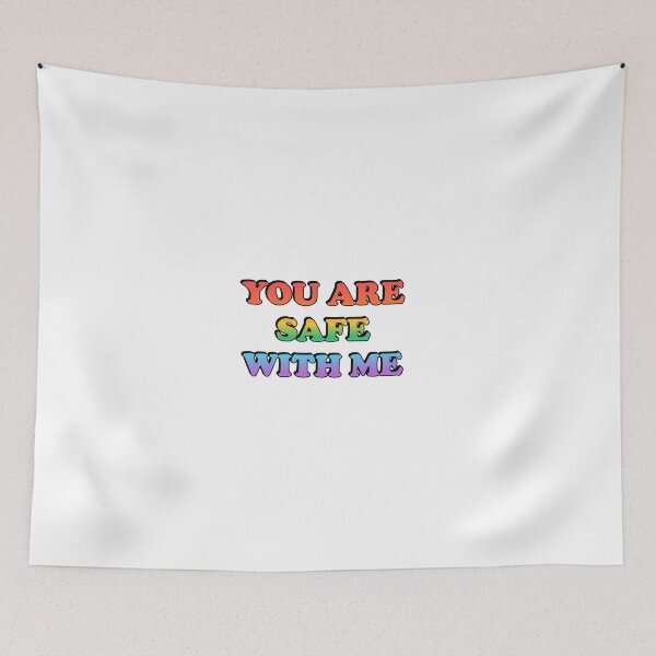 Item preview, You are safe with me - gay ally - LGBT safe space designed and sold by Inspirationmotivation.