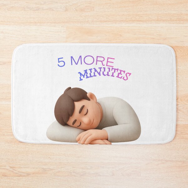 Item preview, 5 More Minutes – Funny Sleepy Mood Design designed and sold by MoodPrintsShop.
