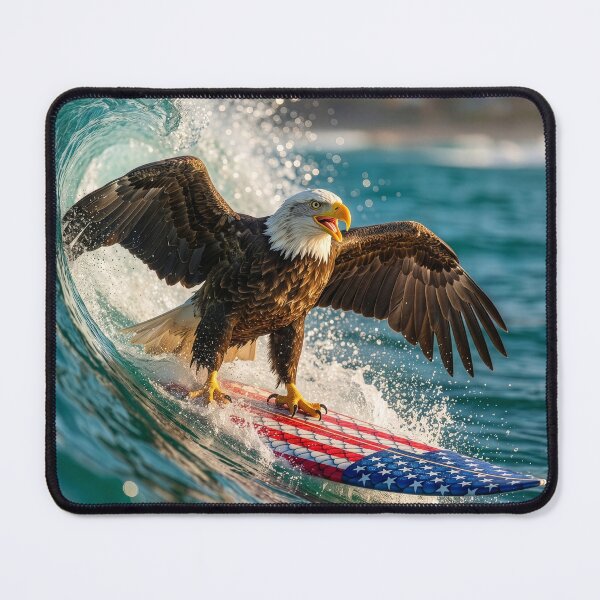 Item preview, Surfing Bald Eagle designed and sold by Tridentulus.