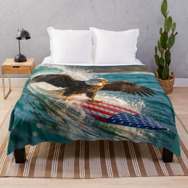 Item preview, Surfing Bald Eagle designed and sold by Tridentulus.