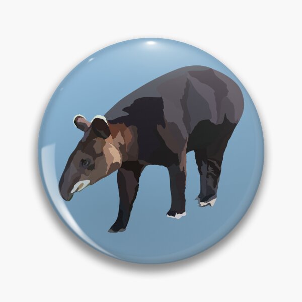 Item preview, M is for Mountain Tapir,Tapir Artwork – Unique Tropical Mammal Illustration and Wildlife Design designed and sold by PrettylittlepastelUk.