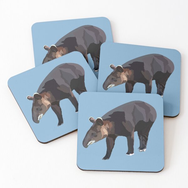 Artikelvorschau, M steht für Bergtapir, Tapir-Kunstwerk – Einzigartige Illustration tropischer Säugetiere und Wildtier-Design entworfen und verkauft von PrettylittlepastelUk.
