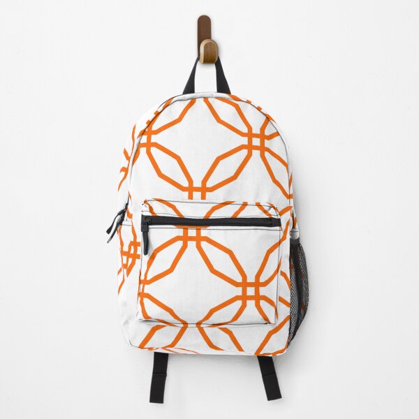 Item preview, White & safety orange interconnected shapes designed and sold by Mint + Midnight.